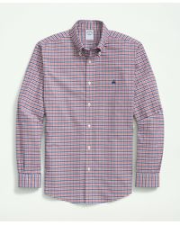 Brooks Brothers - Stretch Cotton Non-iron Oxford Polo Button-down Collar, Gingham Shirt - Lyst