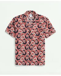 Brooks Brothers - Cotton Short Sleeve Camp Collar Shirt In Voyager Print - Lyst