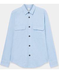 Brooks Brothers - Cotton Flannel Overshirt With Flap Pockets - Lyst
