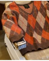 Brooks Brothers - Mohair Argyle V-Neck Knit - Lyst