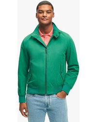Brooks Brothers - Green Harrignton Jacket In Cotton Blend - Lyst