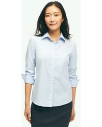Brooks Brothers - Fitted Stretch Supima Cotton Non-iron Mini Stripe Dress Shirt - Lyst
