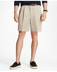 Brooks Brothers - 8" Pleat Front Stretch Advantage Chino Shorts - Lyst