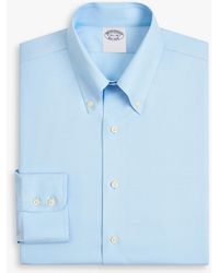 Brooks Brothers - Pastel Slim Fit Non-Iron Stretch Supima Cotton Dress Shirt With Button Down Collar - Lyst