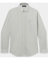 Brooks Brothers - Regular Fit Seersucker Shirt With Button Down Collar - Lyst