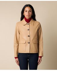 Brooks Brothers - Leather Shirt Collar Jacket - Lyst