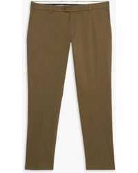 Brooks Brothers - Pantalón Chino Verde Militar Oscuro De Corte Slim En Algodón Doble Retorcido - Lyst