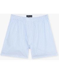 Brooks Brothers - Bóxer Blanco De Algodón Con Estampado Floral - Lyst