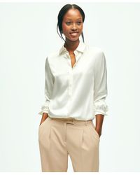 Brooks Brothers - Stretch Silk Blouse - Lyst