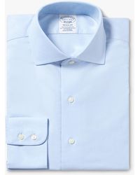 Brooks Brothers - Pastel Blue Slim Fit Non-iron Stretch Cotton Shirt With English Spread Collar - Lyst