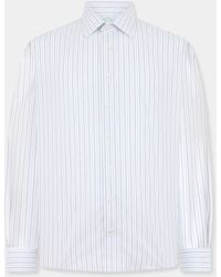 Brooks Brothers - Slim Fit Royal Oxford Hemd Mit Streifen Non-Iron Und Ainsley-Kragen - Lyst