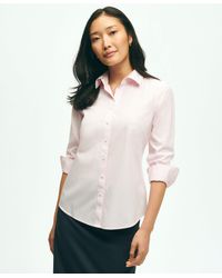 Brooks Brothers - Fitted Stretch Supima Cotton Non-iron Mini Stripe Dress Shirt - Lyst