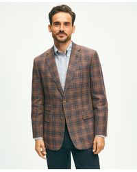 Brooks Brothers - Traditional Fit Plaid Hopsack Sport Coat In Linen-wool Blend - Lyst