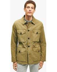 Brooks Brothers - Field Jacket Vert Moyen En Coton - Lyst