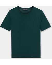Brooks Brothers - Relaxed Diamond Merino Short Sleeve Sweater - Lyst