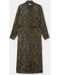 Brooks Brothers - Paisley Maxi Shirt Dress - Lyst