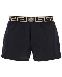 Versace Greca Swim Shorts - Black