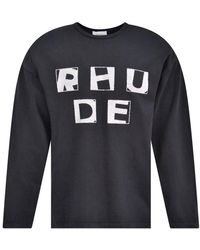 Rhude Haus Long Sleeve T-shirt - Black