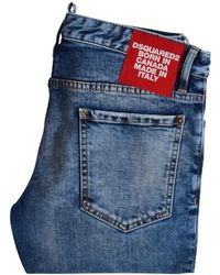 DSquared² Acid Wash Slim Jeans - Blue