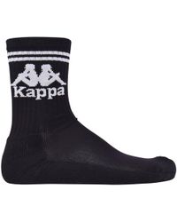 Kappa Unisex Authentic Assis 1PK Socks Black Large 