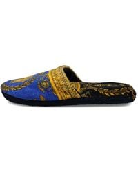 Versace I Baroque Slippers - Blue