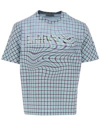 Lanvin Checked Swirl Box T-shirt - Blue