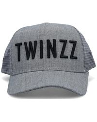 TWINZZ Black / Lilac Mesh Trucker Cap 