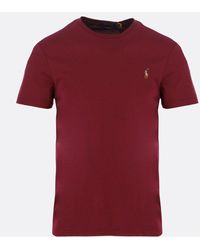 Polo Ralph Lauren Synthetic Performance Player Logo T-shirt in Red for Men  | Lyst