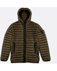 Stone Island - Olive Loom Woven Chambers Recycled Nylon Down Jacket - Lyst