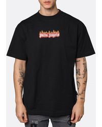 Palm Angels Burning Logo T-shirt - Black