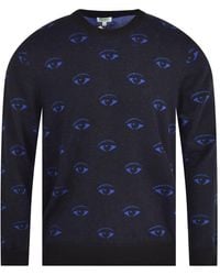 KENZO Black Eye Pattern Knit Jumper
