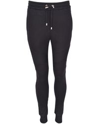 black jogging pants with white stripe