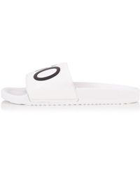 HUGO Italian-made Slides With Contrast-logo Strap - White