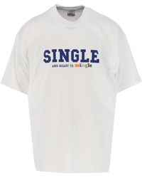 Vetements Single Ready To Mingle Oversized T-shirt - White