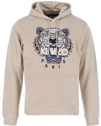 KENZO & Blue Tiger Pullover Hoodie - Natural