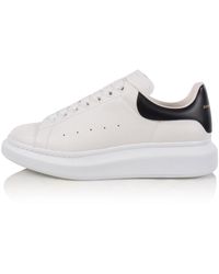 Alexander McQueen Leather White & Black Outline Oversized Sneakers for Men  - Lyst