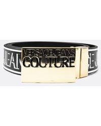 Versace Jeans Couture Black & White Vjc Buckle Belt