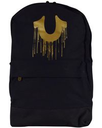 black and gold true religion backpack