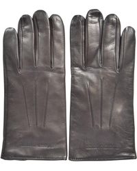 Emporio Armani Leather Gloves - Brown