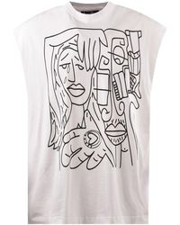 Haculla Guy And His Gun Sleeveless T-shirt - White