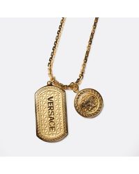 Versace Silver Medusa Necklace With Tag 