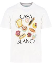 CASABLANCA 'breakfast' T-shirt - White