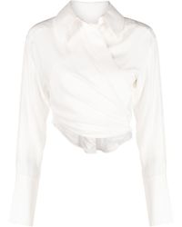 GAUGE81 - Sabinas Silk Wrap Shirt - Lyst