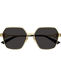 Bottega Veneta - Tinted Geometric-frame Sunglasses - Lyst