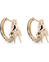 Adina Reyter - 14k Yellow Dragon Diamond huggie-hoop Earrings - Women's - 14kt /diamond - Lyst