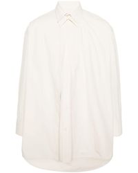 Jil Sander - Neutral Double-collar Cotton Shirt - Lyst
