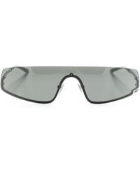 Gucci - Square-g-motif Shield-frame Sunglasses - Lyst