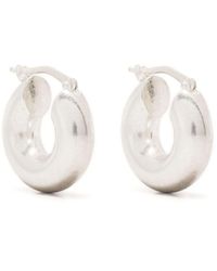 Jil Sander - Sterling-silver Sculptural Hoop Earrings - Lyst