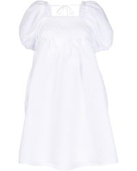 Cecilie Bahnsen - Textured Puff-sleeve Mini Dress - Lyst