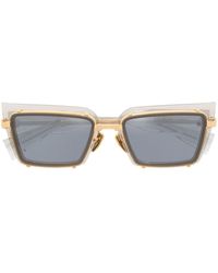 BALMAIN EYEWEAR - Admirable Rectangle-frame Sunglasses - Unisex - Titanium/acetate - Lyst